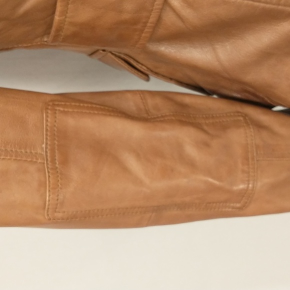 Danier Leather Jacket w Tags Cognac XS Buckles & Pockets - Picture 6 of 16